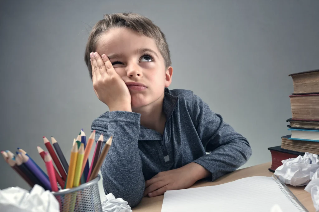 ADHD - Attention Deficit Hyperactivity Disorder - Child having difficulty concentrating